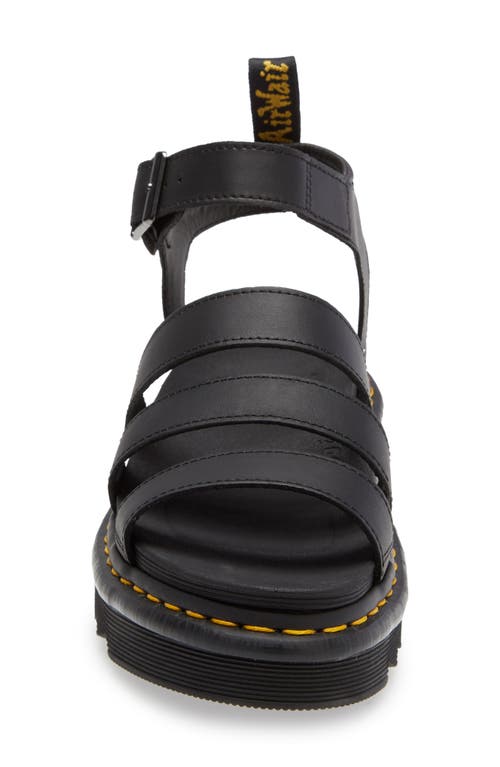 Dr. Martens Dr.martens Hydro Leather Blaire Sandals In Black