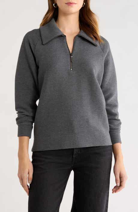 Caslon® Ottoman Half Zip Pullover