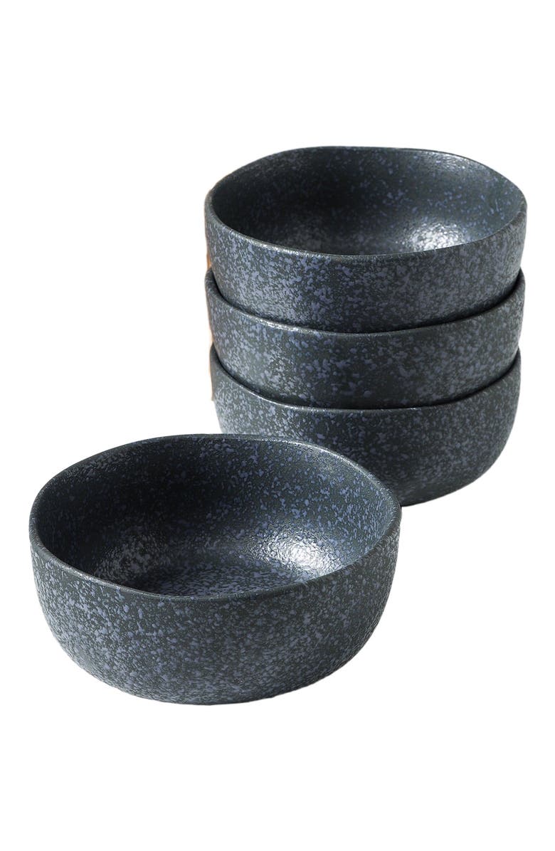 Stone Lain Tom Stoneware 4-Piece Bowl Set, Alternate, color, Gray And Blue