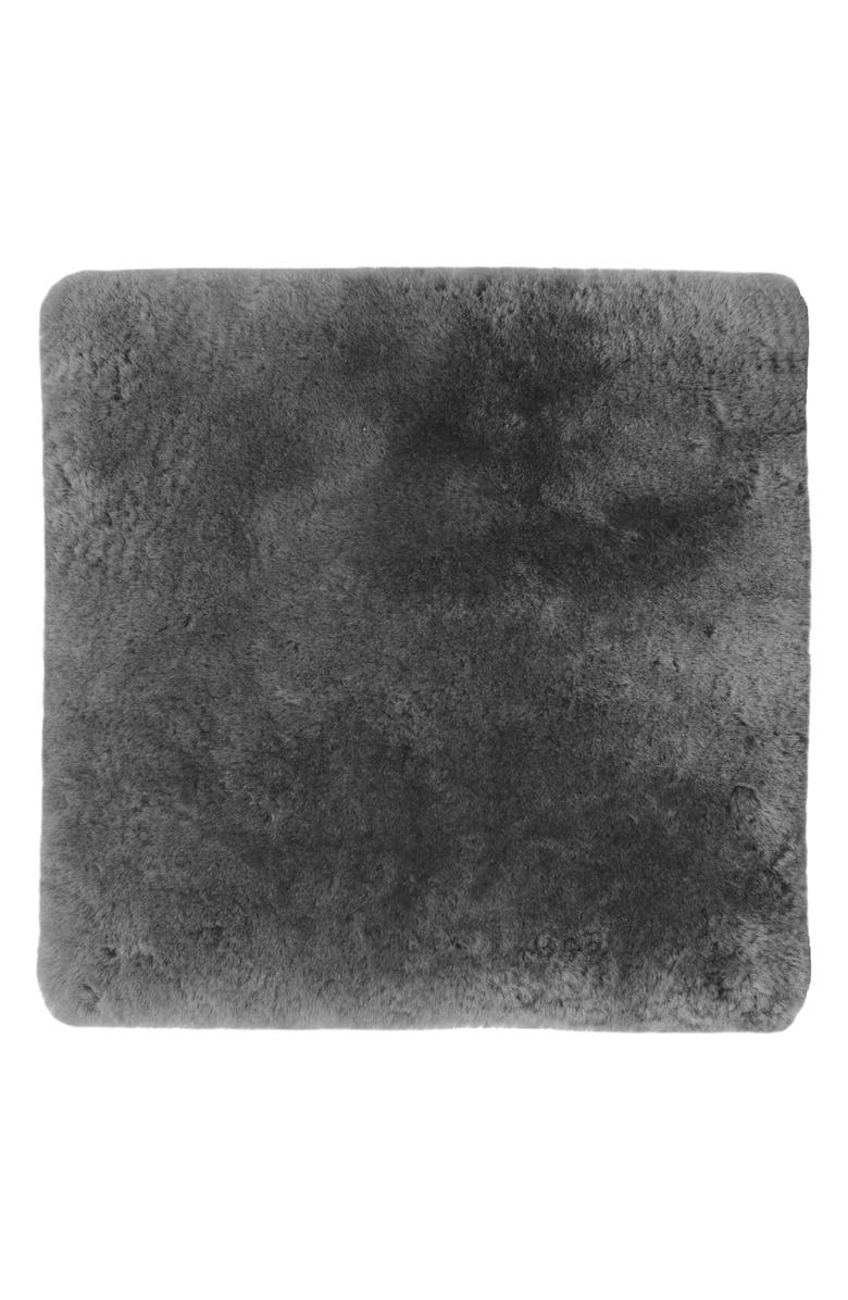 NATURAL Medical Genuine Sheepskin Shearling Chair Pad 18" x 18" - Grey, Alternate, color, Grey