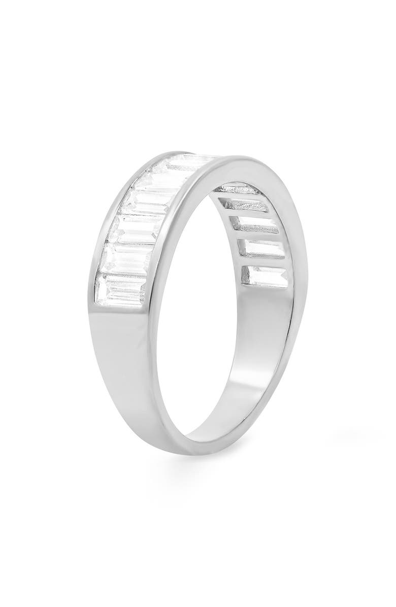 Queen Jewels Sterling Silver CZ Band Ring, Alternate, color, Silver