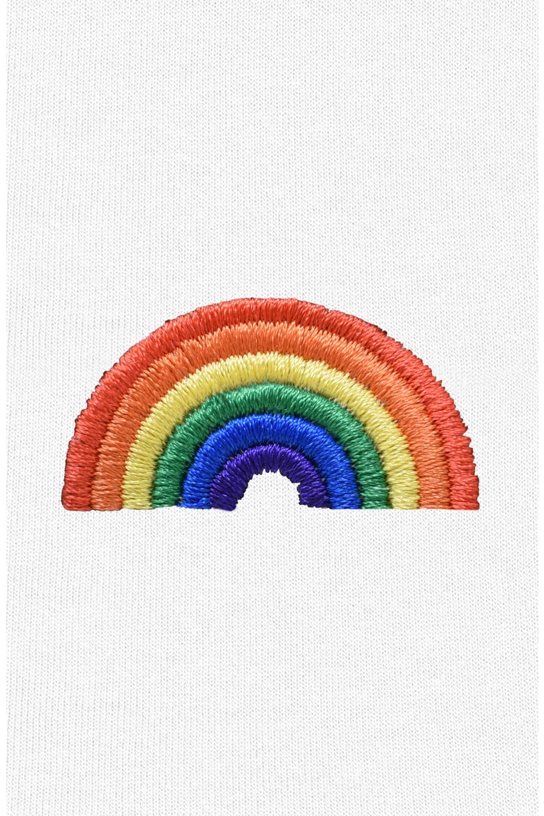 Rainbow Hoodie, Alternate, color, White