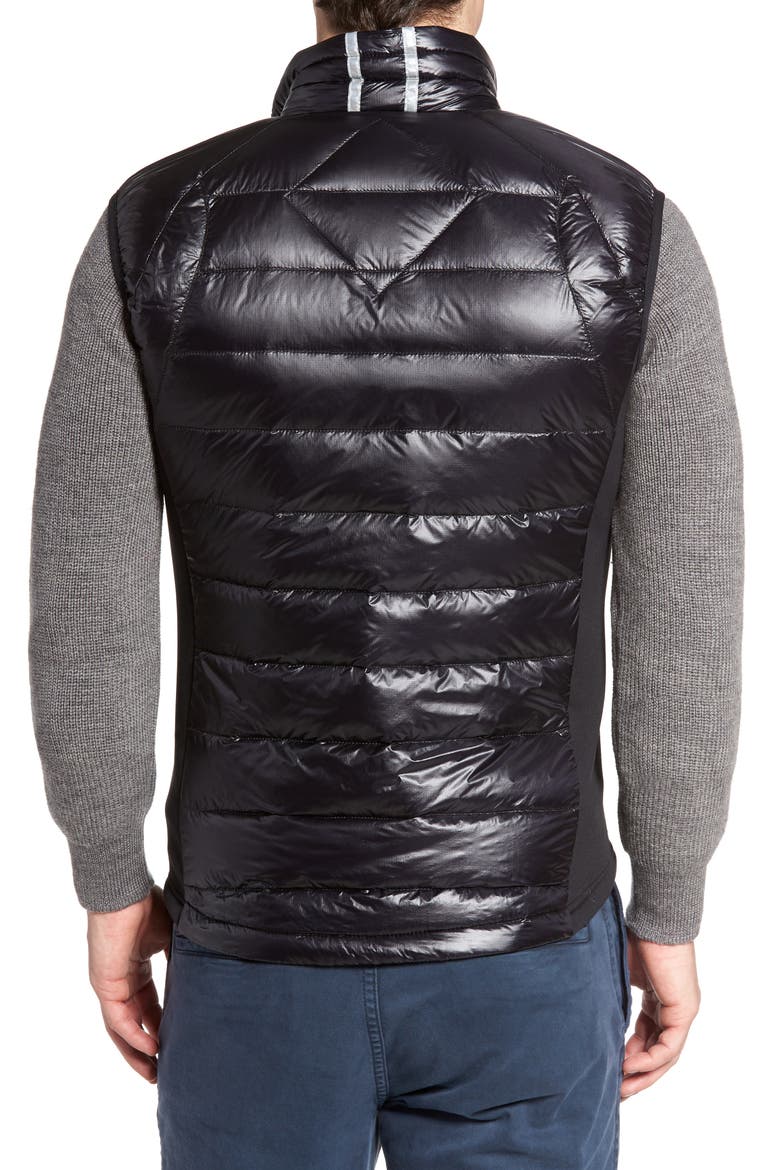 'Hybridge™ Lite' Slim Fit Packable Quilted 800-Fill Down Vest, Alternate, color, BLACK