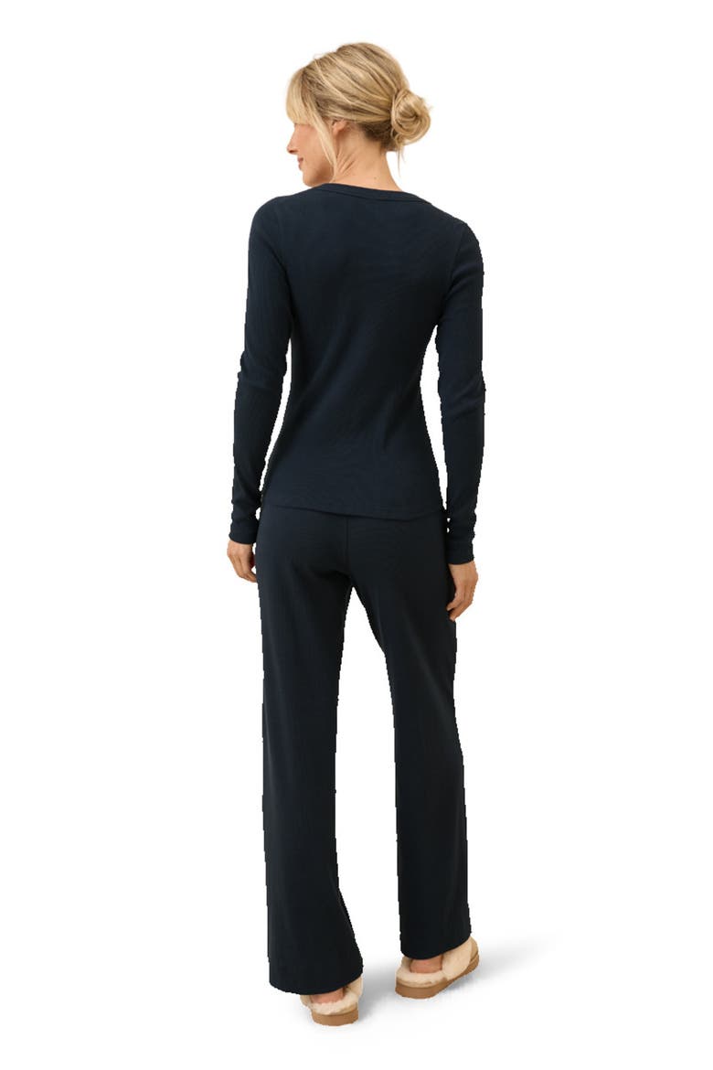 Dream Rib Slim Henley Made with Organic Cotton, Alternate, color, Midnight Blue