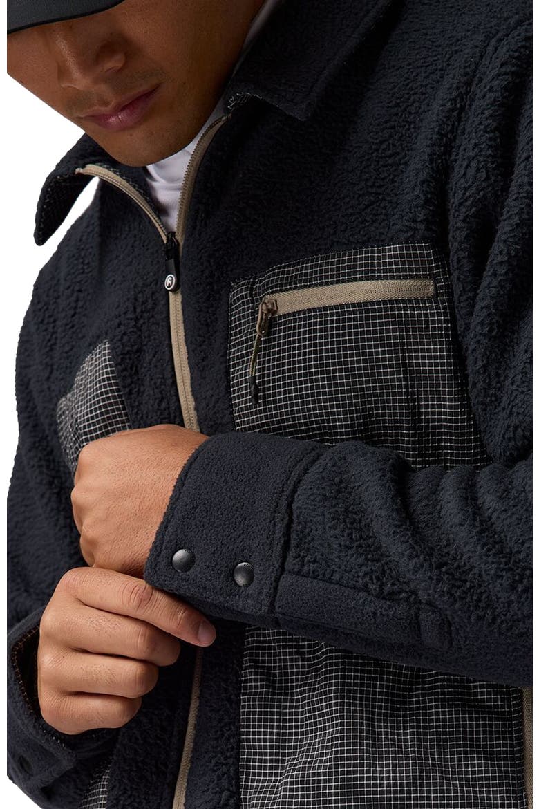 Wander Pile-Fleece Shirt Jacket- Men's, Alternate, color, Black