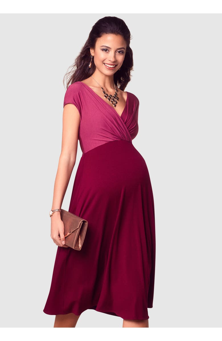 Tiffany Rose Maternity Alessandra Maternity Dress, Main, color, Rosey Red