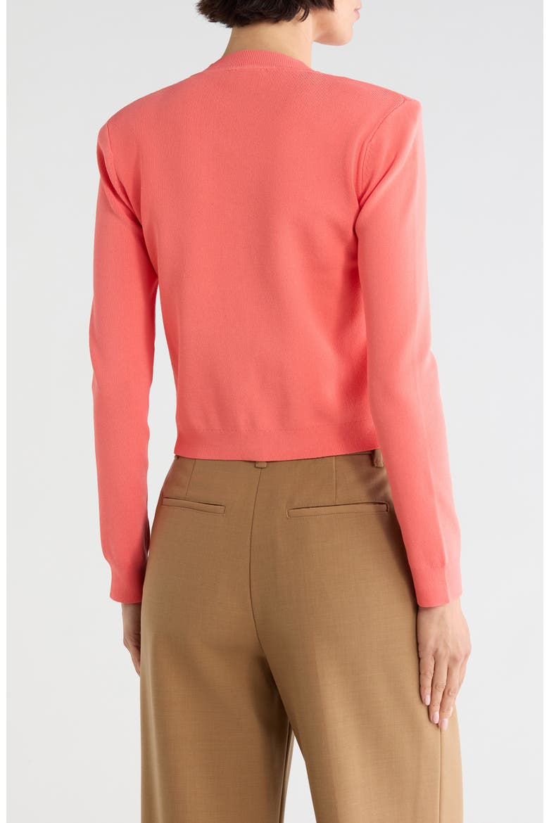 Toulouse Cropped Cardigan, Alternate, color, CORAL ROSE/ GOLD