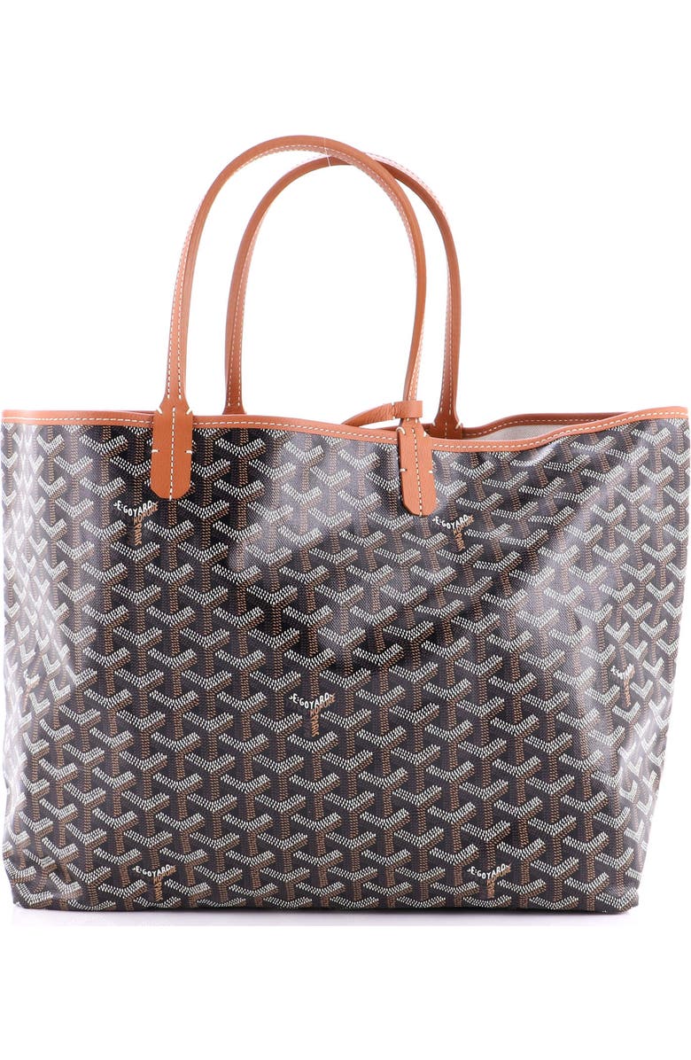 Pre-Owned Goyard Saint Louis Tote Coated Canvas PM, Main, color, Brown