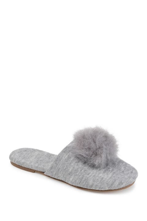 Nightfall Faux Fur Pompom Slipper (Women)
