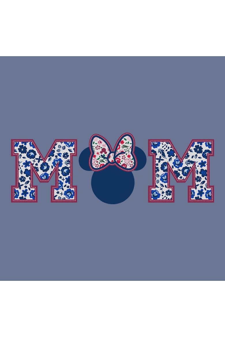Men's Minnie Mouse Flower Bow Icon Mom Shape  Graphic T-Shirt, Alternate, color, Blue Jean