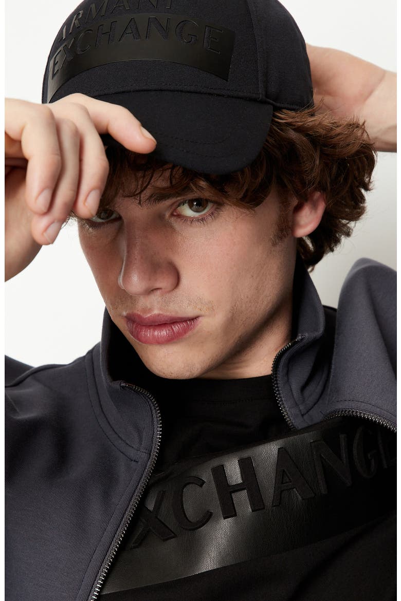 Logo Baseball Cap, Alternate, color, SOLID BLACK