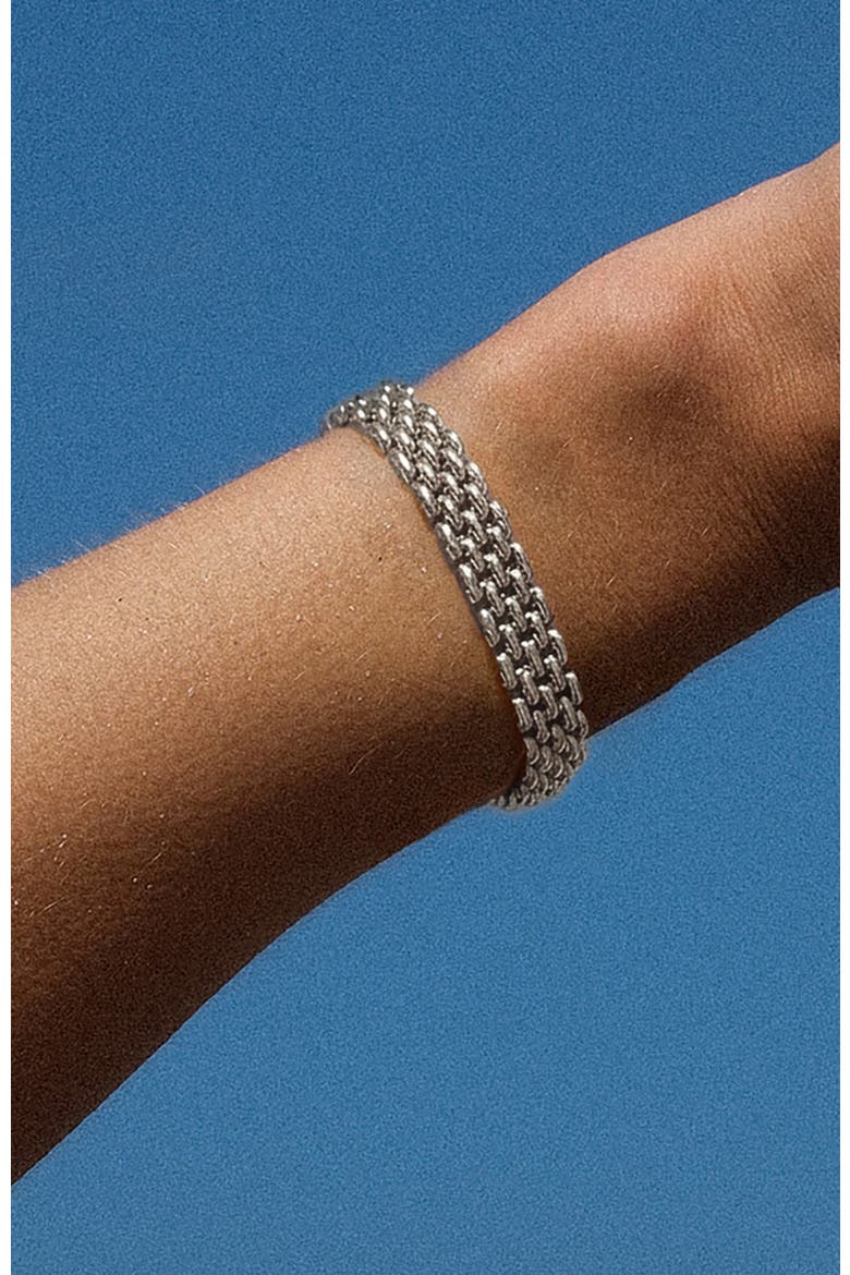 Rome Chain Large Bracelet, Alternate, color, Silver