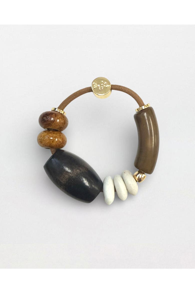 Sesame Capsule Bracelet Hairtie, Main, color, Medium Brown