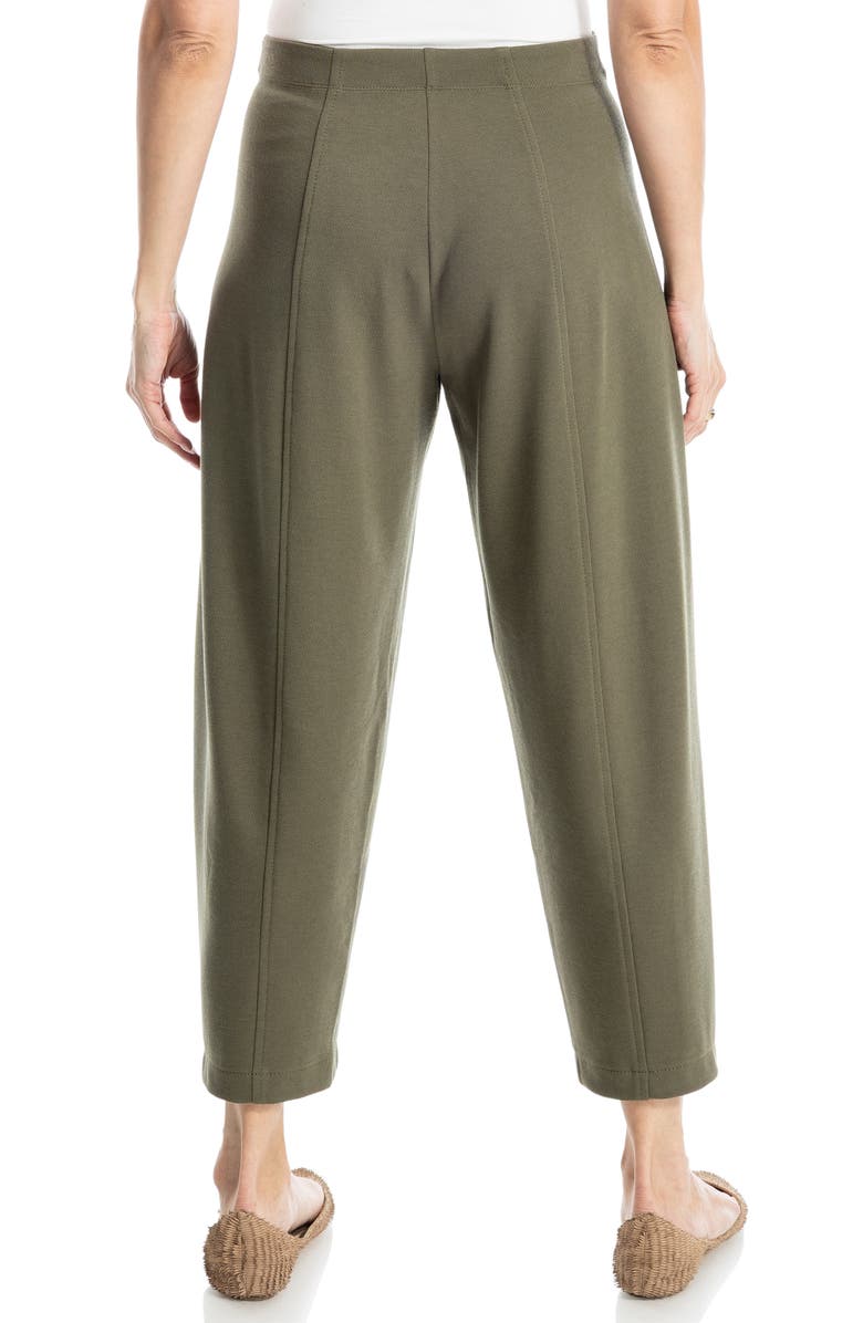 MAX STUDIO Twill Knit Barrel Leg Pants, Alternate, color, Sage