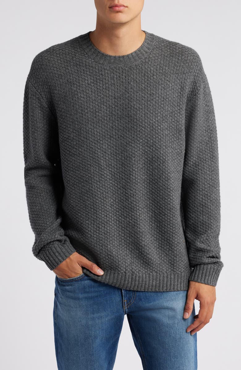 FRAME Textured Wool & Cashmere Sweater, Main, color, 