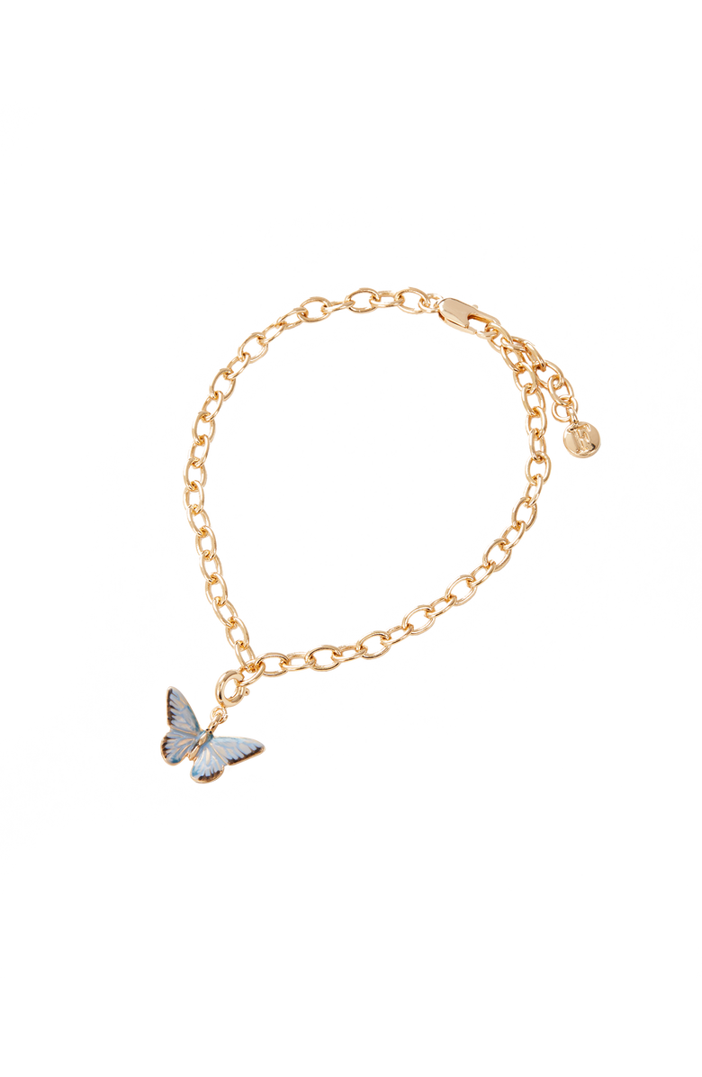 Fable England Enamel Blue Butterfly Charm, Alternate, color, Multi & Gold