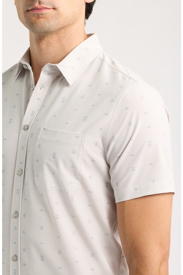 Short Sleeve Bridge Button-Up Shirt, Alternate, color, SALT STONE