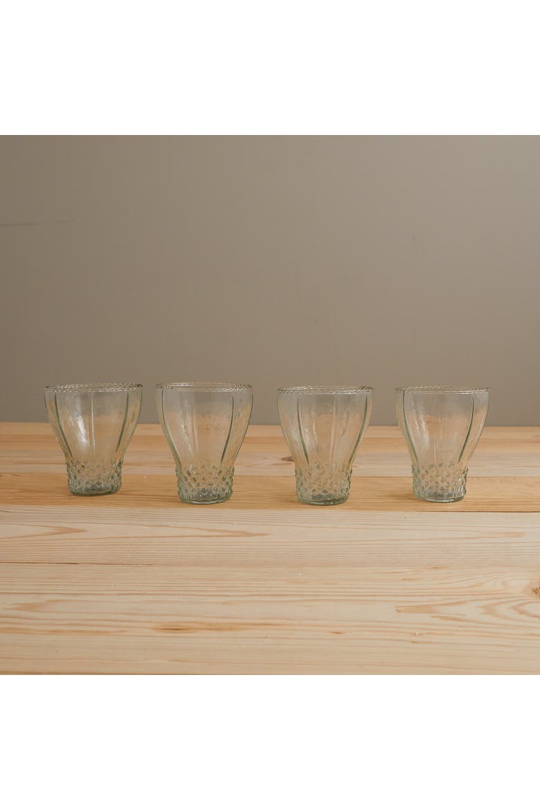 Ruffle Bell Glass - Set of 4, Alternate, color, Clear