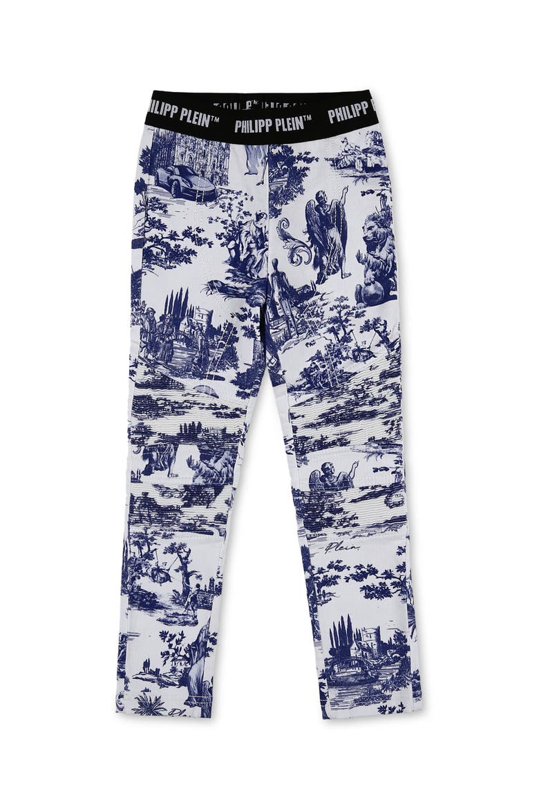 Denim Super Stretch Jeggins En Plein Air Girl, Main, color, white+navy