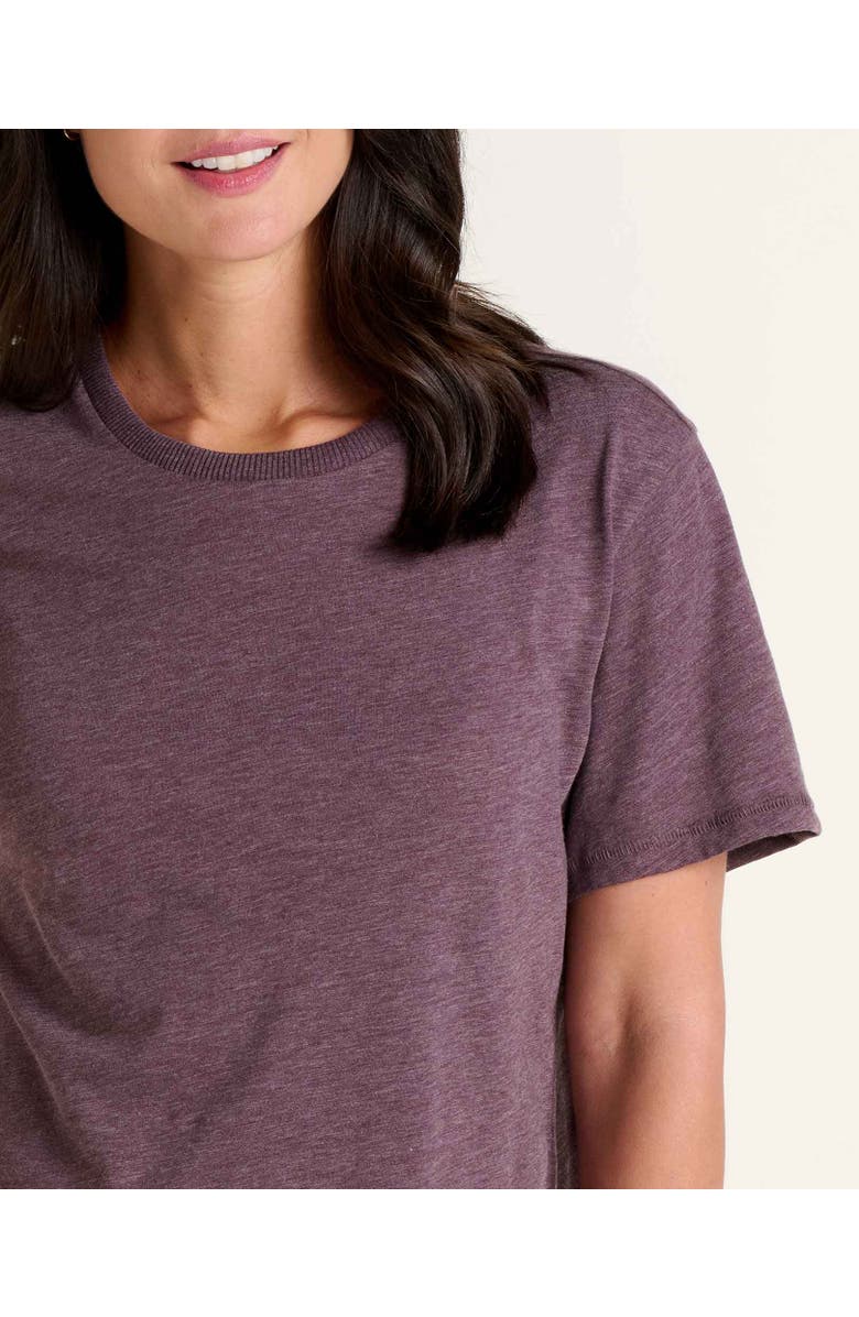 Toad & Co Women's Boundless Jersey Short Sleeve Crew, Alternate, color, Raisin