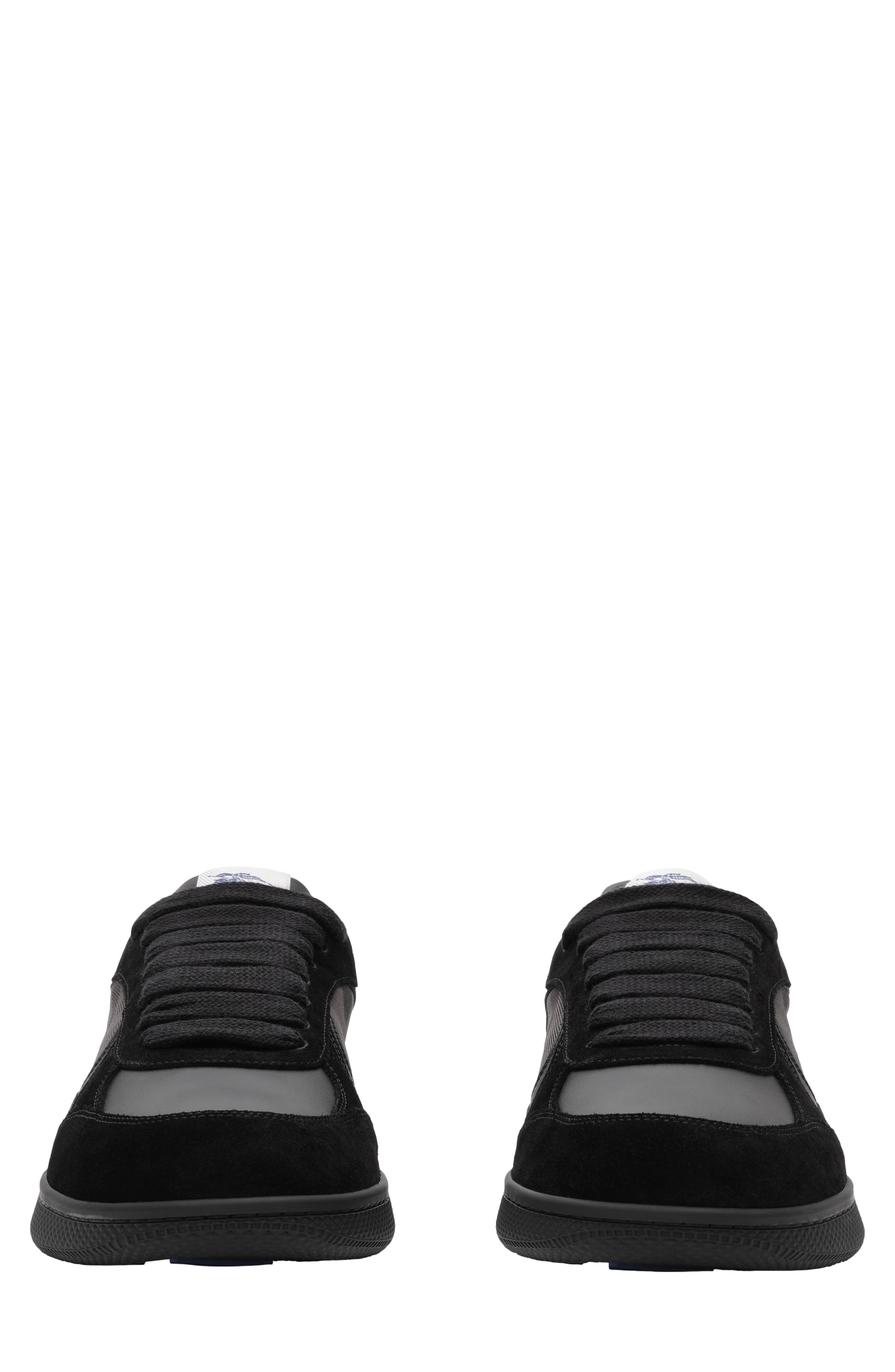 Burberry Terrace Check Leather & Canvas Sneaker, Alternate, color, Black/ Irongrey/ Ipchec