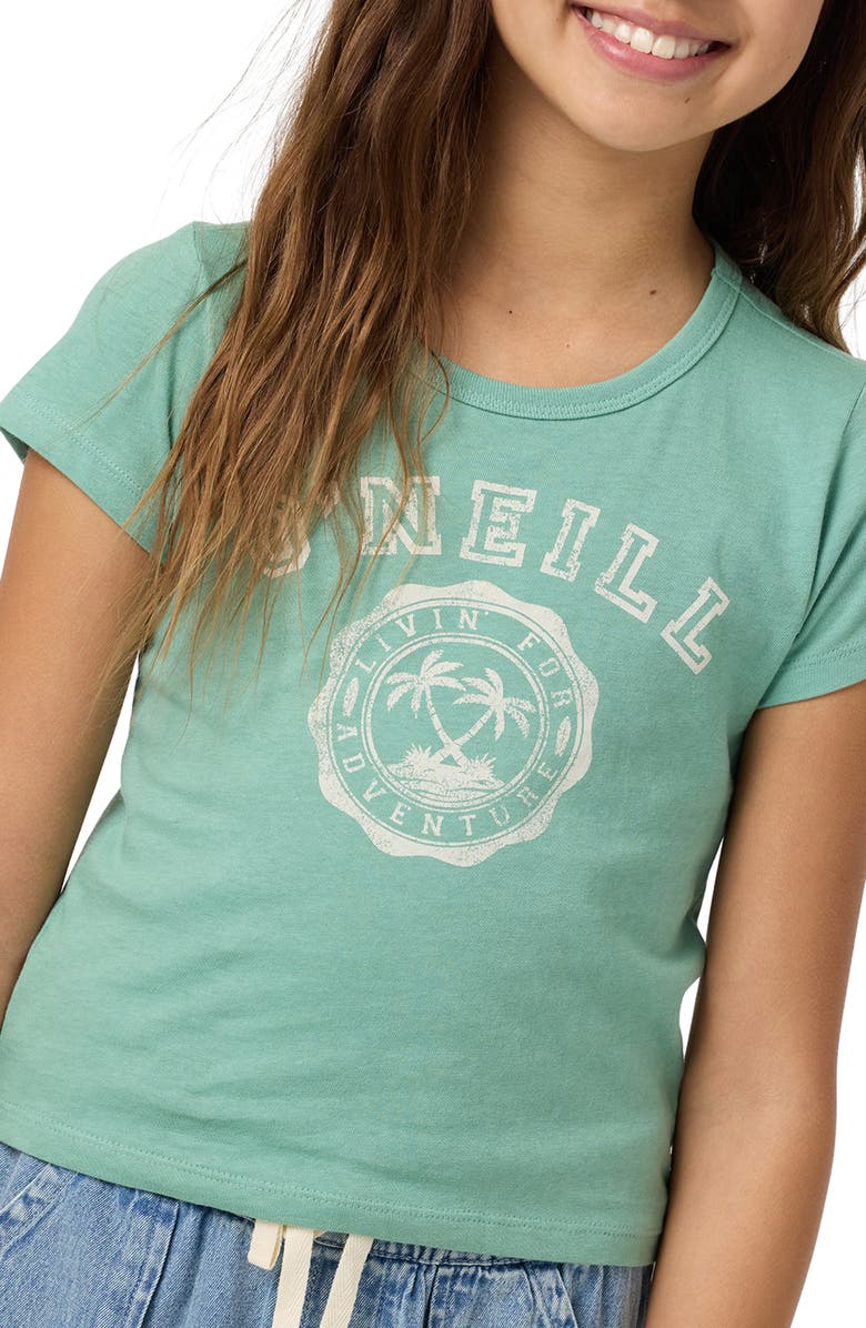 O'Neill Kids' Athletic Seal Cotton Graphic T-Shirt, Alternate, color, Green