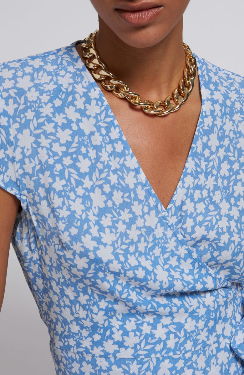 & Other Stories Floral Print Midi Wrap Dress, Alternate, color, 