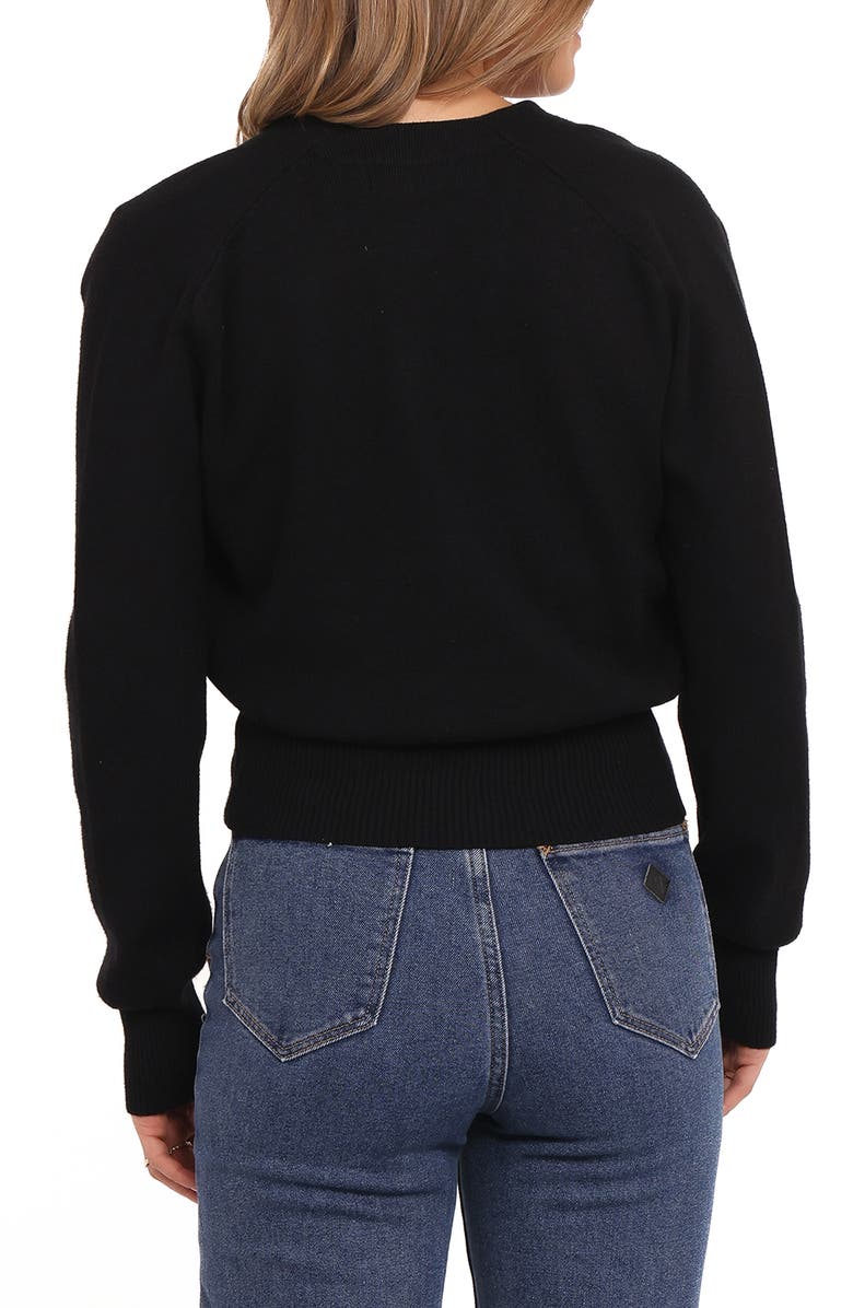 Petal & Pup Caterina One-Button Cardigan, Alternate, color, Black