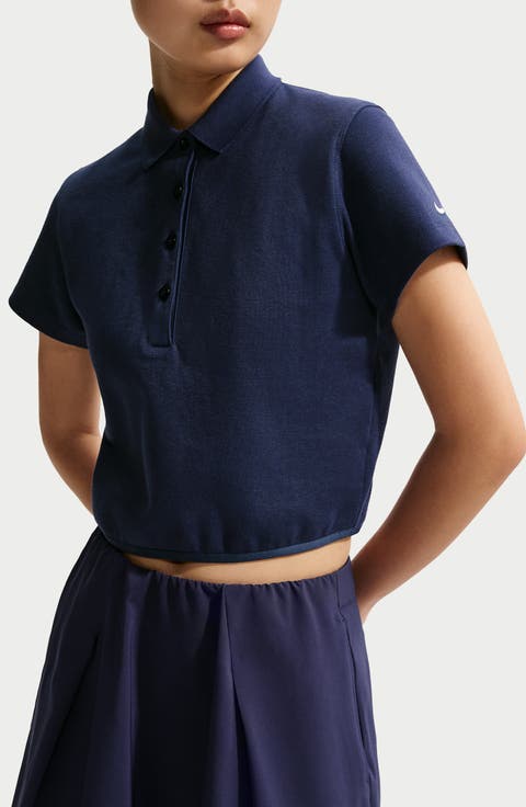 Crop Cotton Blend Golf Polo
