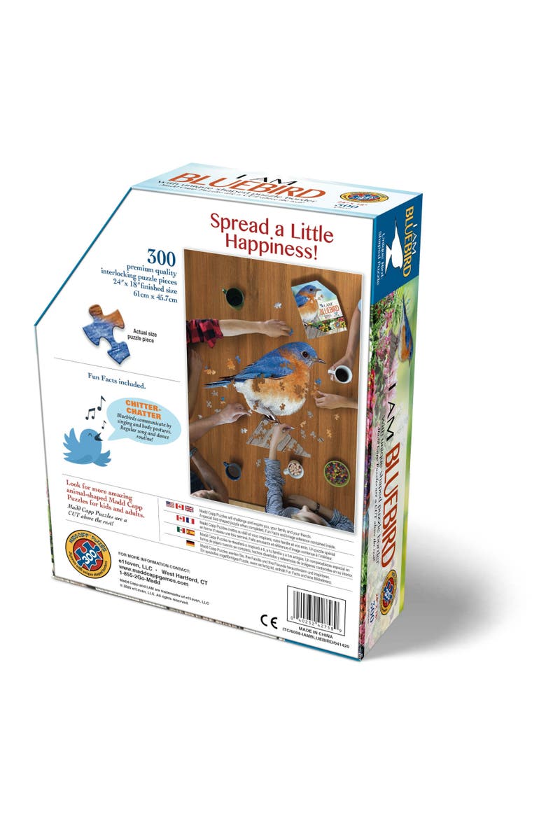 I Am Bluebird 300Piece Birdshaped Jigsaw Puzzle, Alternate, color, Multicolored