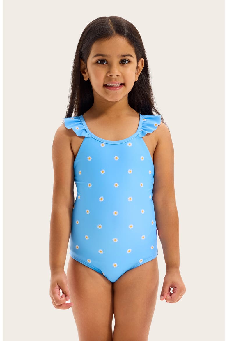 Kids' Daisy Chain One-Piece Swimsuit, Alternate, color, DAISY CHAIN BLUE