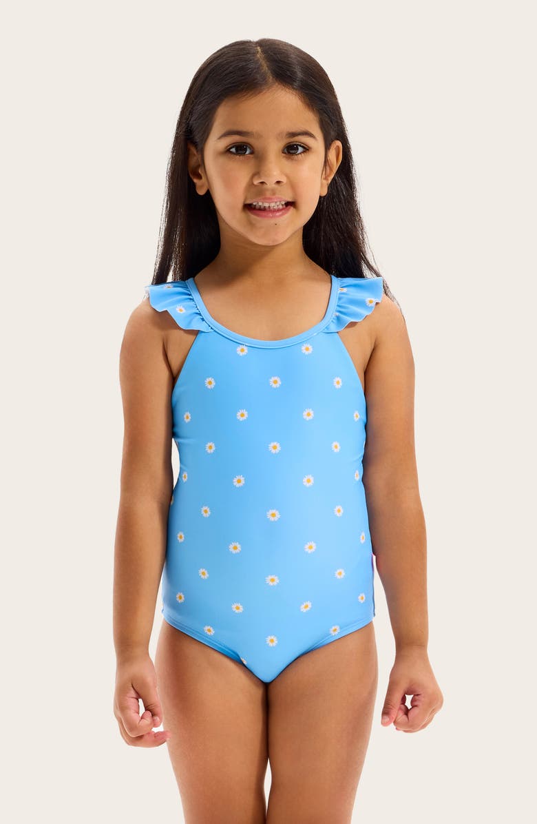 Seafolly Kids' Daisy Chain One-Piece Swimsuit, Alternate, color, Daisy Chain Blue