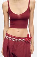 MANGO Fine Knit Crop Top