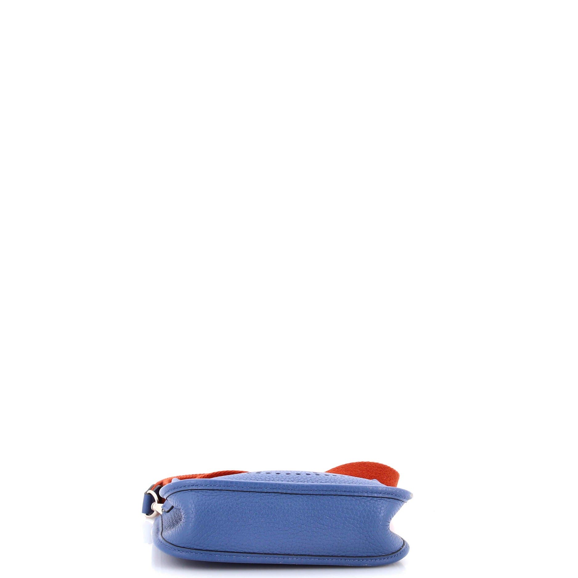 Pre-Owned Hermes Evelyne Bag Gen III Clemence TPM, Alternate, color, Bleu Agate