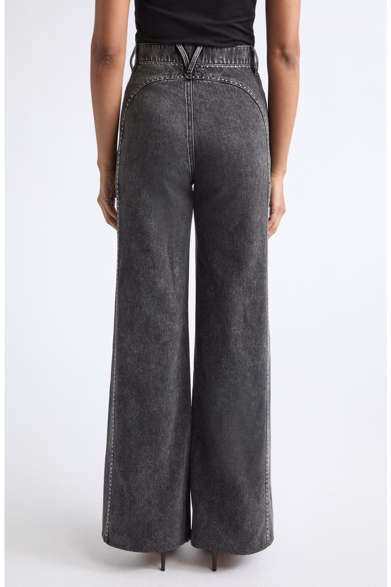 Grant Studded High Waist Wide Leg Jeans, Alternate, color, TORNADO