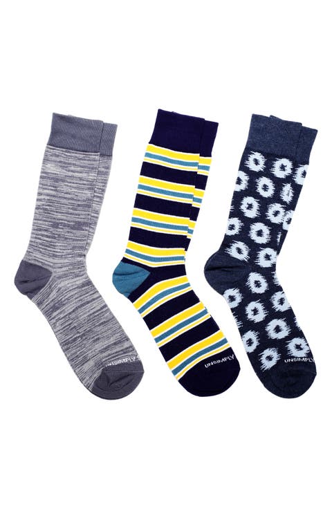 Assorted 3-Pack of Crew Socks