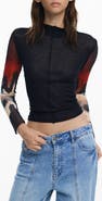 Desigual Long Sleeve Crop Top