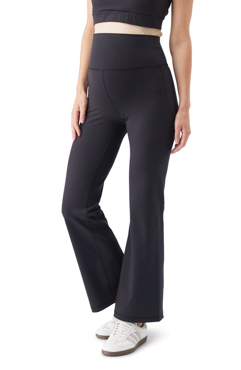 Ripe Maternity Tempo Flare Legging, Alternate, color, Black
