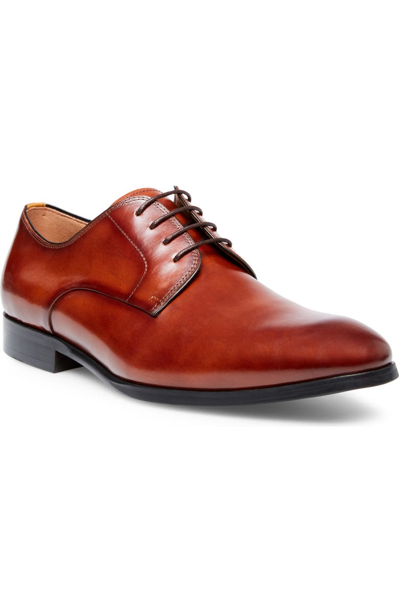 Steve Madden Parsens Plain Toe Derby, Main, color, Tan Leathe