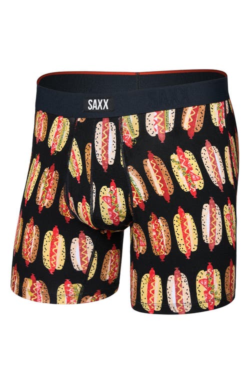 Saxx Vibe Xtra Boxer Briefs In Burgundy