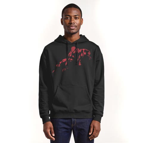 Men's Marvel Spider-Man Vintage Red Wraith Shadow Pose  Pull Over Hoodie
