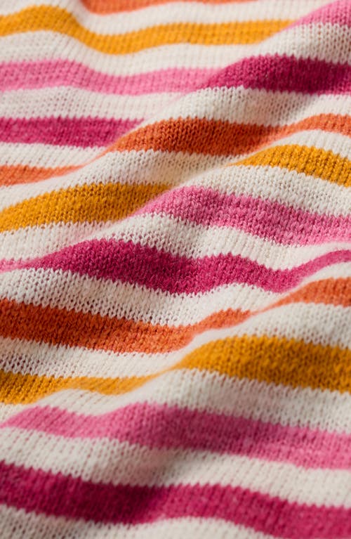 Seasalt Cornwall Knavock Stripe Organic Cotton & Linen Sweater In Red