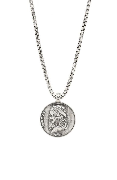 Greek Skull Pendant Necklace