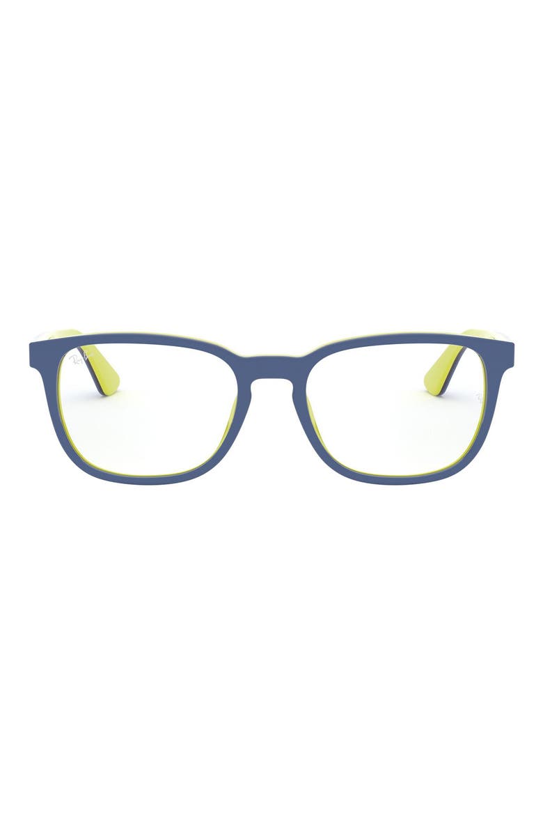 Kids' 48mm Square Optical Glasses, Main, color, BLACK YELLOW