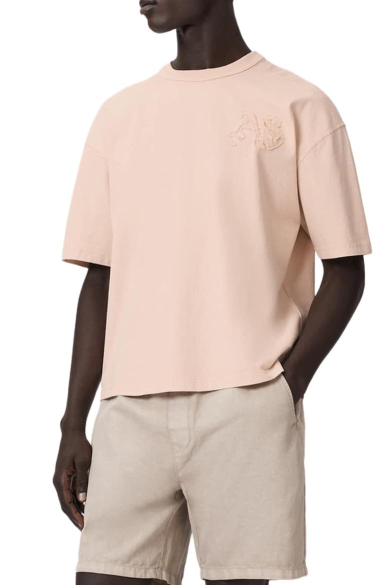 Insignia Logo Appliqué Organic Cotton T-Shirt, Alternate, color, CRYSTAL PINK