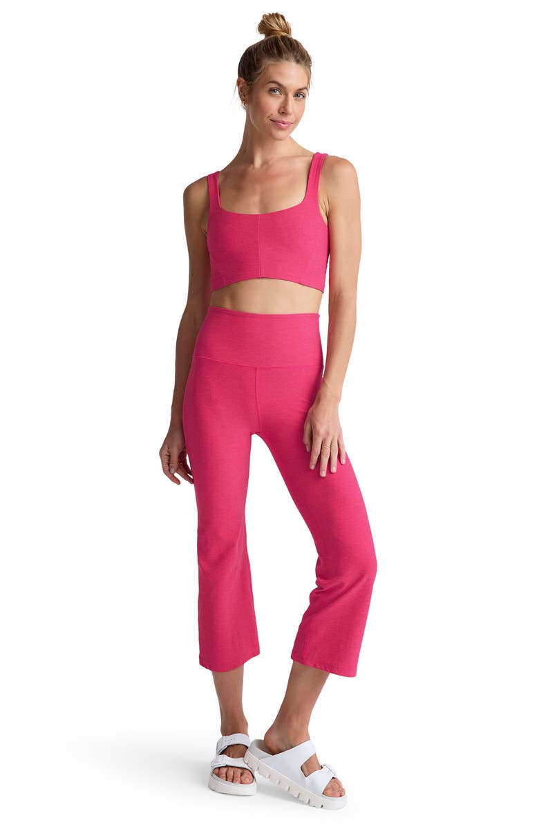 Beyond Yoga Shape Spacedye Sports Bra, Alternate, color, Vivid Pink Heather