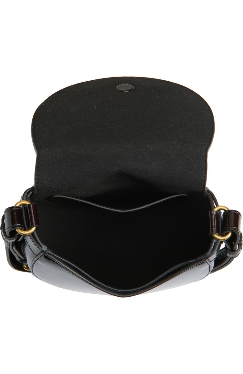 Dries Van Noten Arc Patent Leather Crossbody Bag, Alternate, color, Dark Brown 704