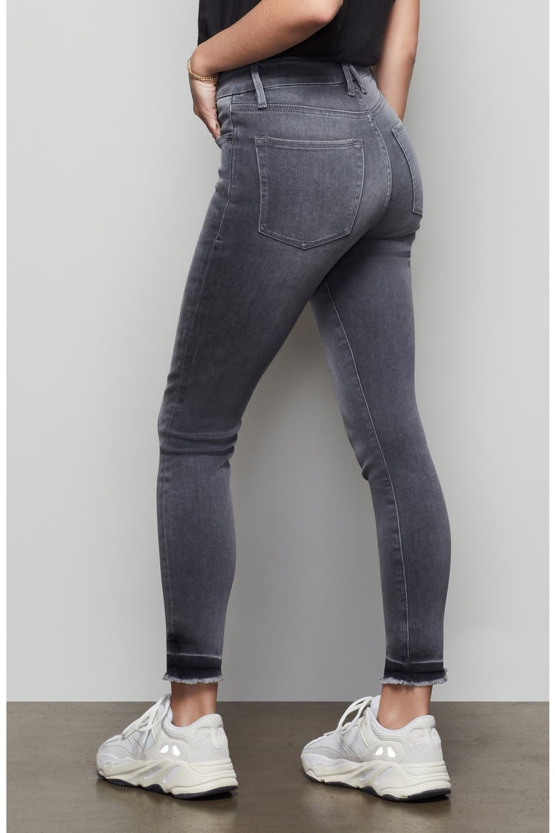 Good Legs Raw Hem Crop Skinny Jeans, Alternate, color, BLACK071