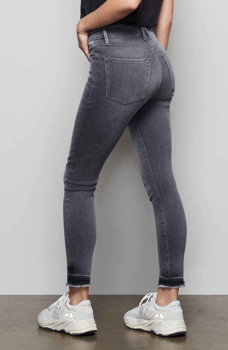 Good American Good Legs Raw Hem Crop Skinny Jeans, Alternate, color, 
