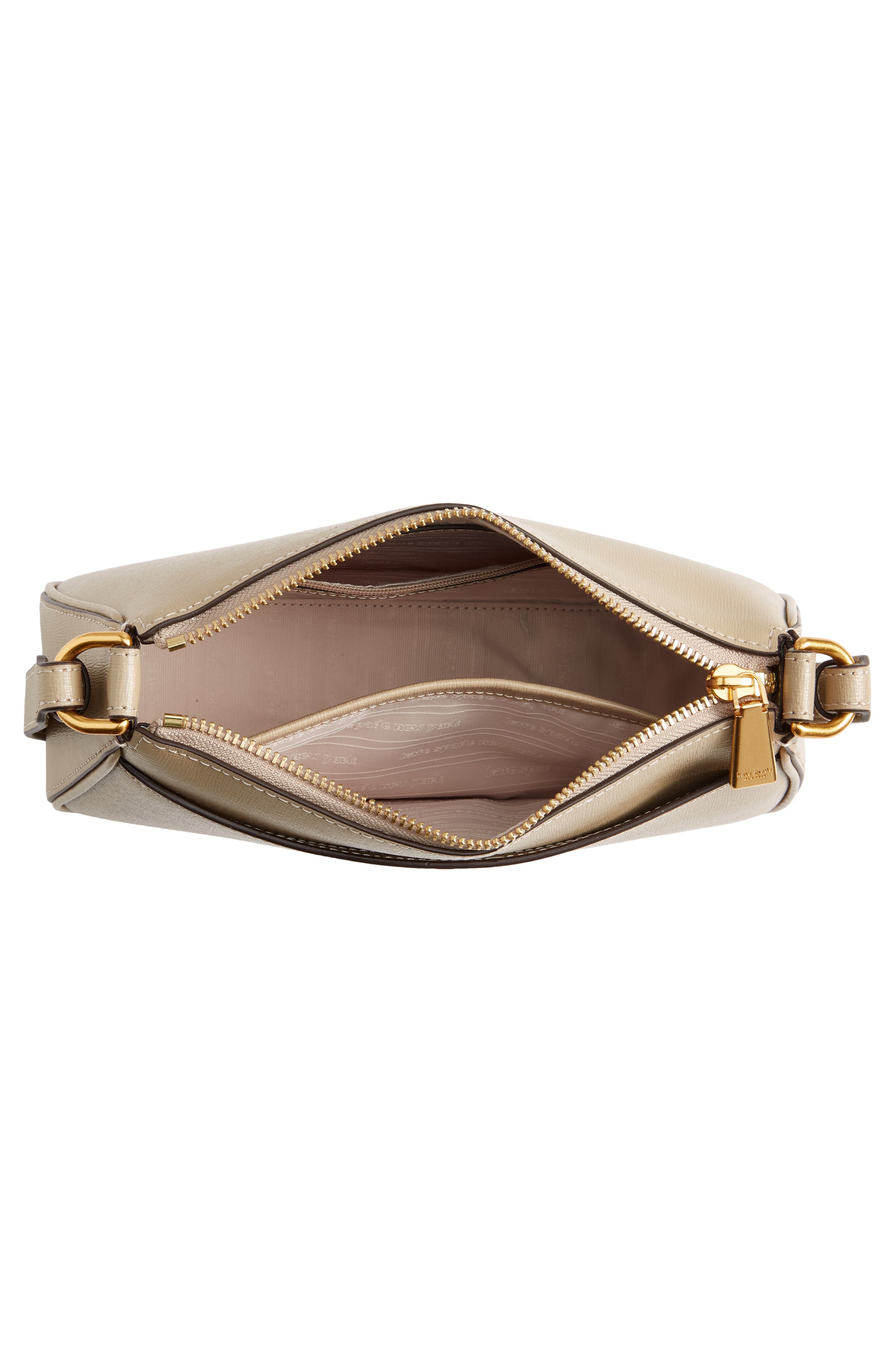 small bleecker saffiano leather crossbody bag, Alternate, color, TIMELESS TAUPE